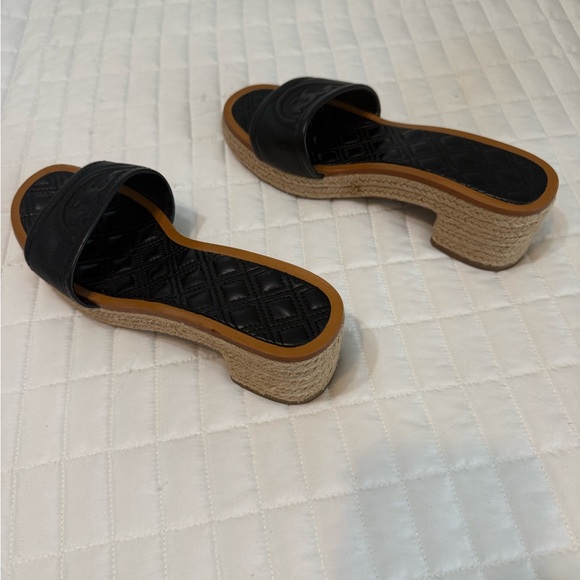 Tory Burch Black Quilted Slide Sandals - Picture 6 of 12